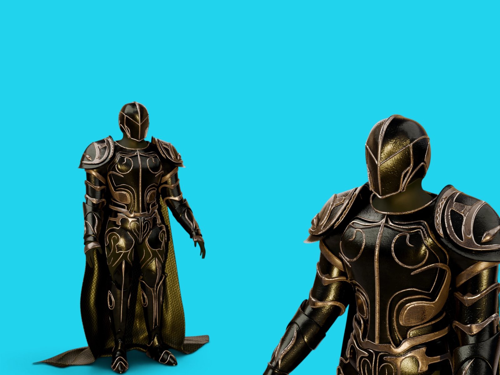 3d cosplay armor model for 3d printing