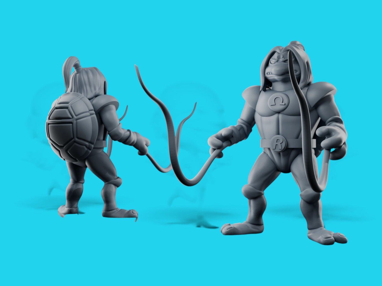 3d turtle figurine model